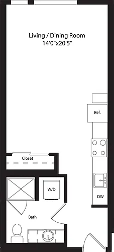 Floor plan S1(A) No Wall