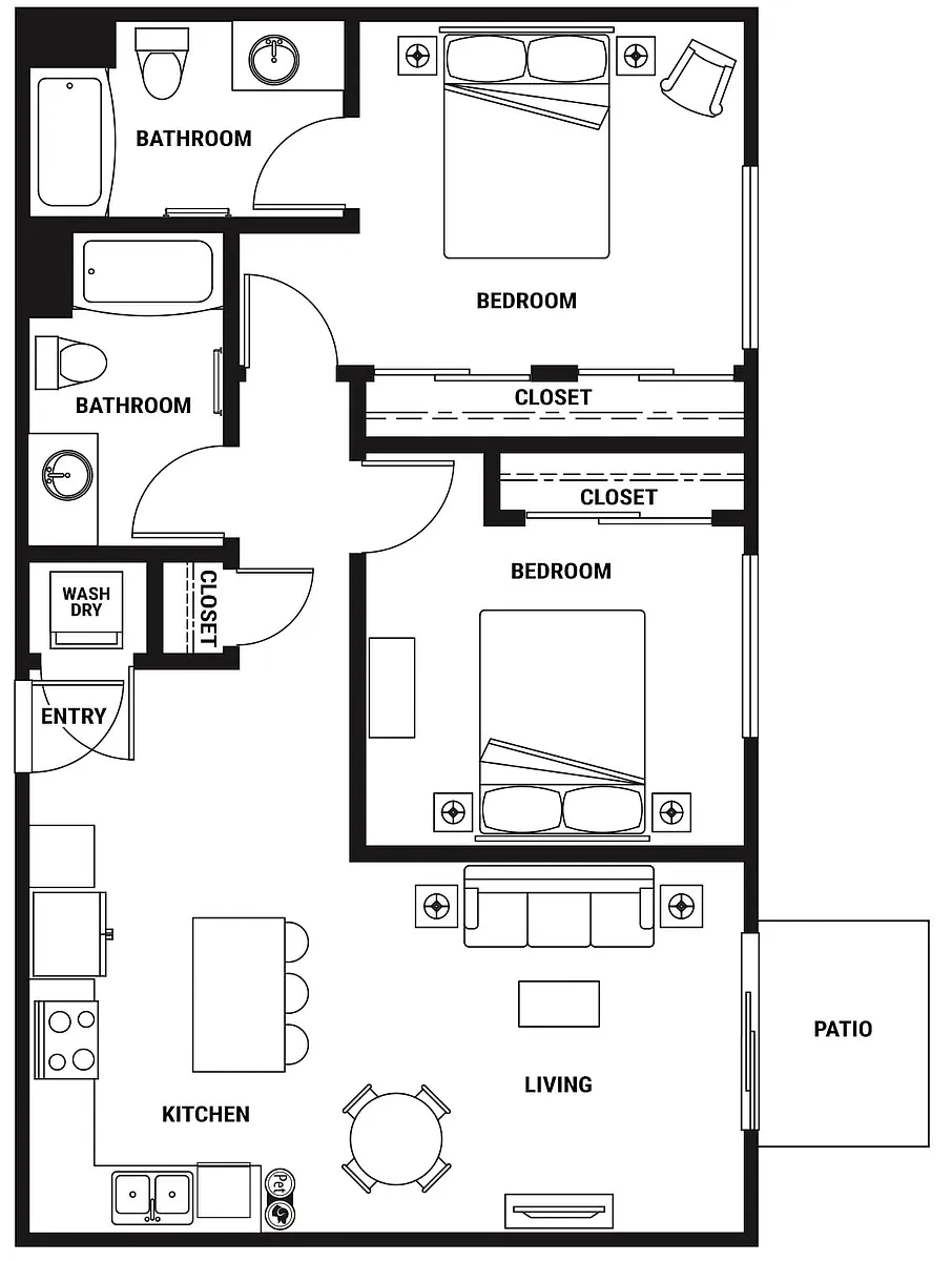Floor plan B4 Two Bed