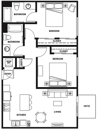 Floor plan B4 Two Bed