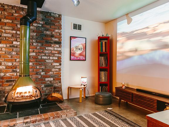 listen to records by the fire.