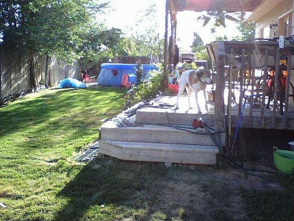 half of backyard looking west