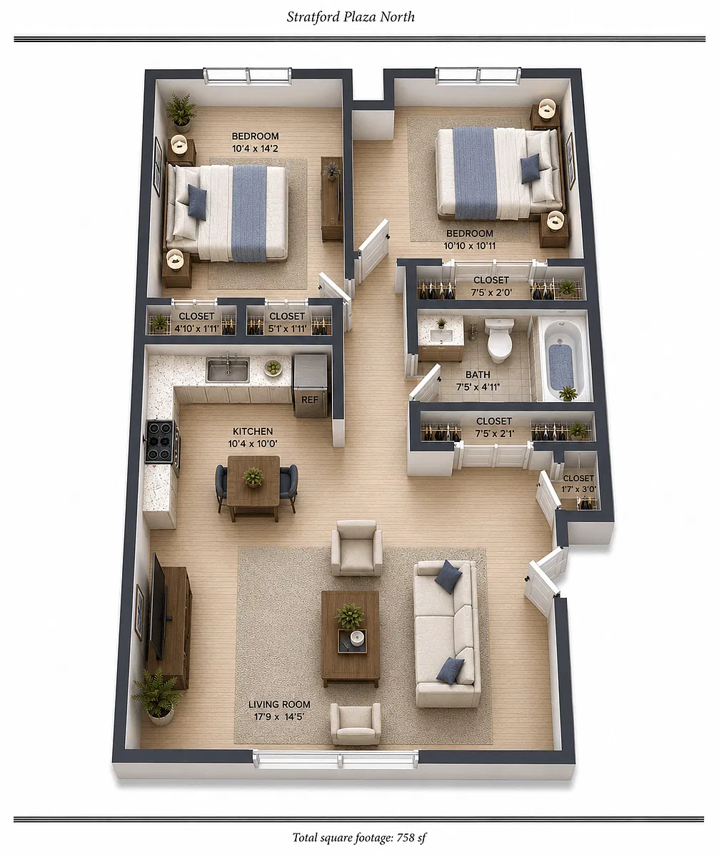 Floor plan Two bedroom