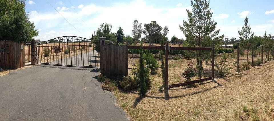 Solar powered gated main entrance