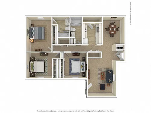 Floor plan Three Bedroom