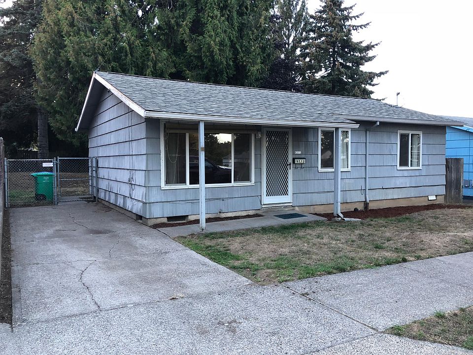 One level ranch style home with fenced back yard.