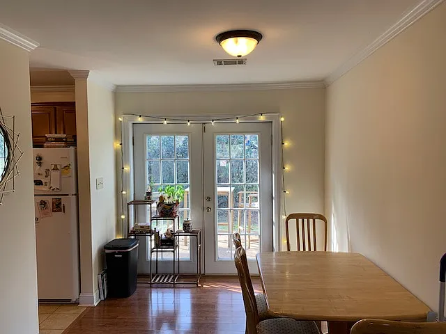 Dining Space and Doors to Patio