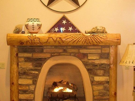 Beautiful Rustic Fireplace