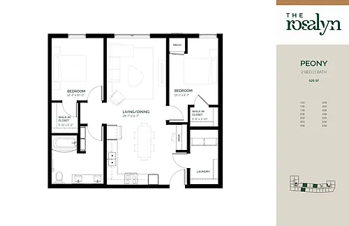 Floor plan Peony