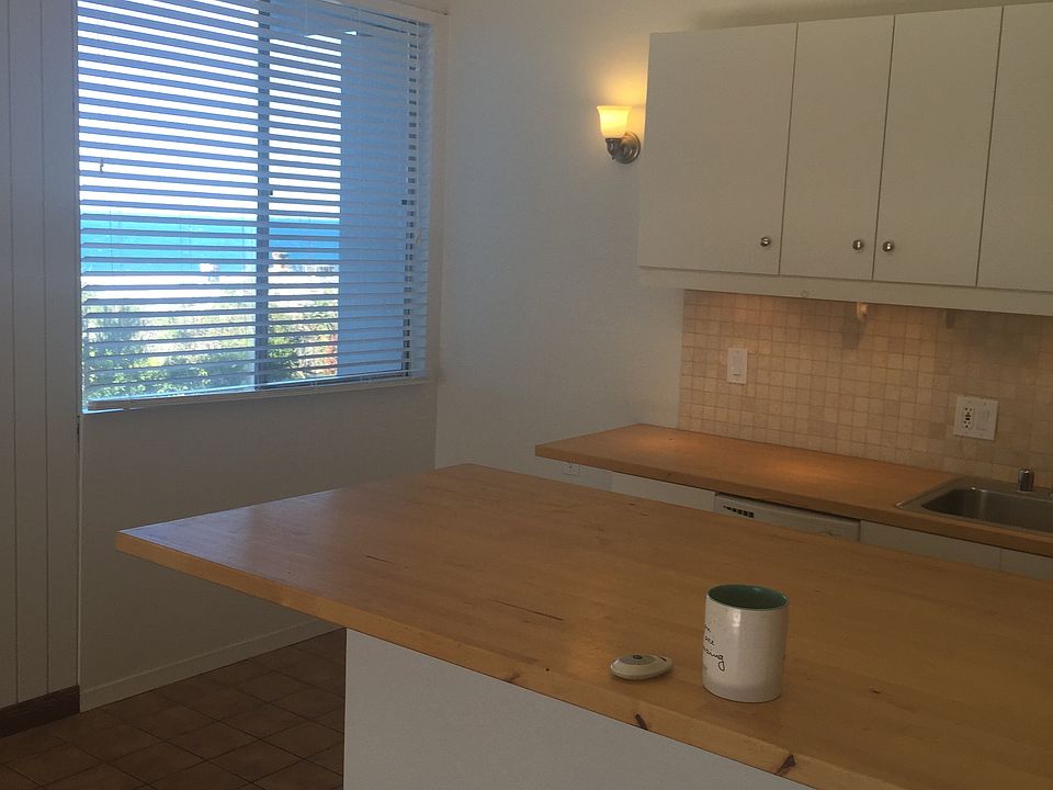 Kitchen with ocean views