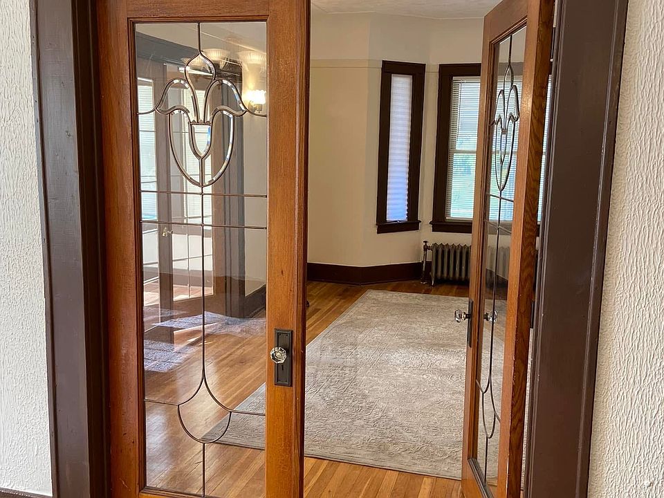 french doors to living room (from dining room)