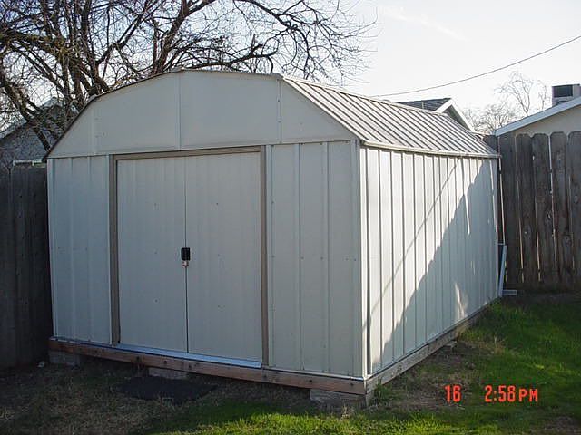 Storage Shed 10x12 on solid wood platform