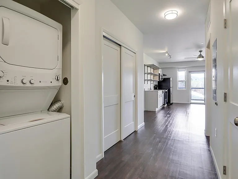 Top Floor "Short Line" floorplan unit 301 has its own washer/dryer