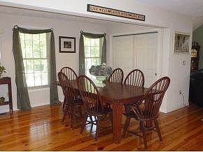 Dining Area w/wide pine floors