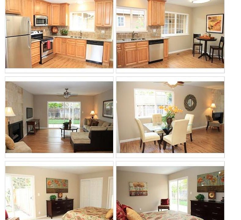 Kitchen, family room, and master bedroom