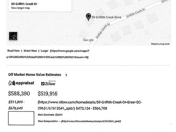 Estimate from eppraisal.com
