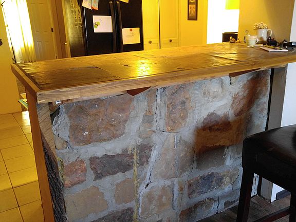 Bar area of kitchen