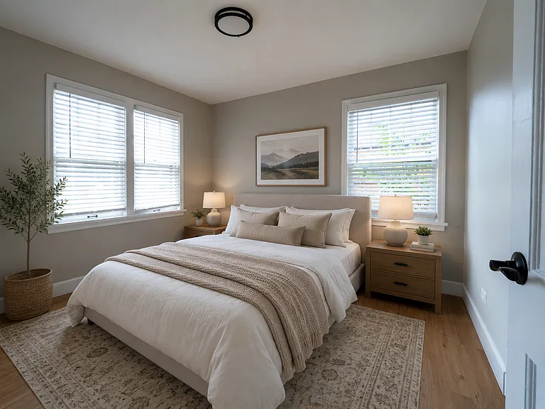 Actual photo of the room - furniture AI staged
