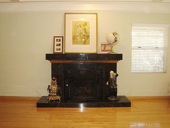 fireplace in living room