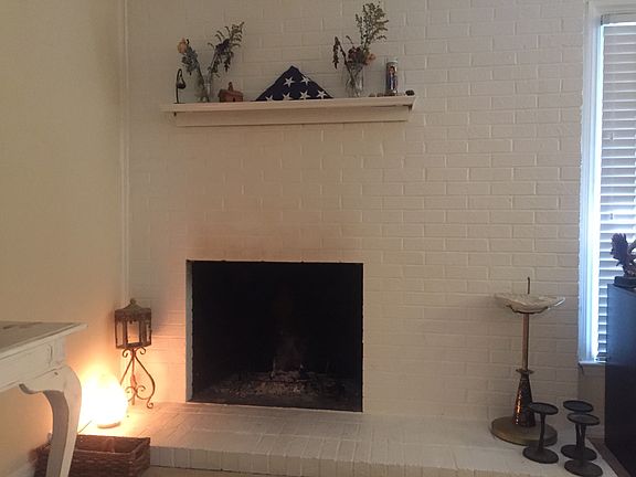 Wood burning fireplace