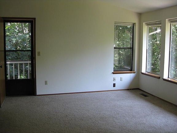 Entrance to main floor deck from living area.