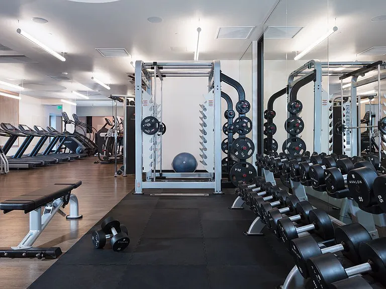Fitness center with strength and cardio equipment