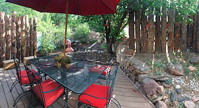 Deck off bedroom of main hou