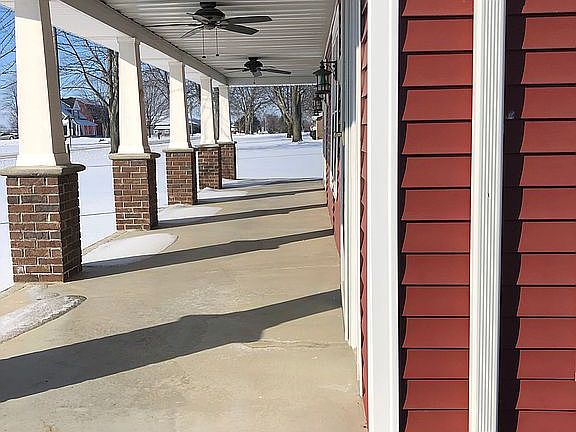 Large wraparound porch