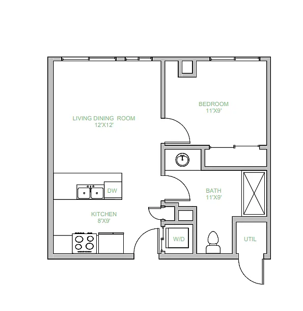 Floor plan 1B