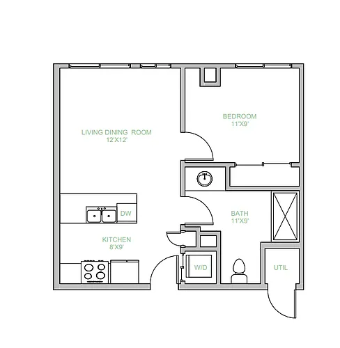 Floor plan 1B