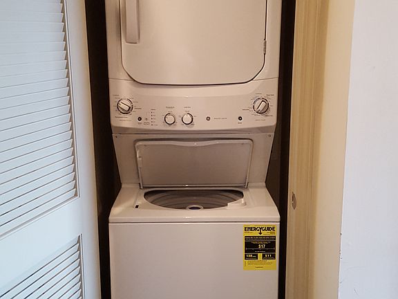 In unit washer and dryer