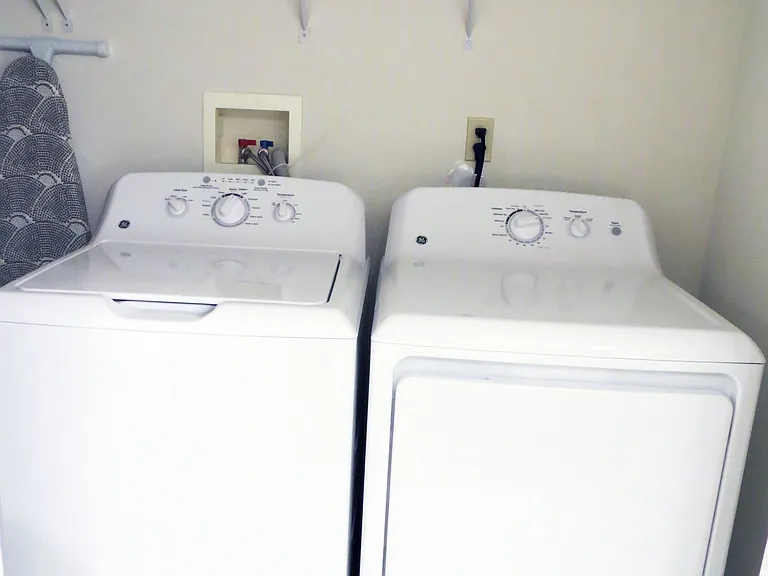 Full size washer and dryer in each apartment.