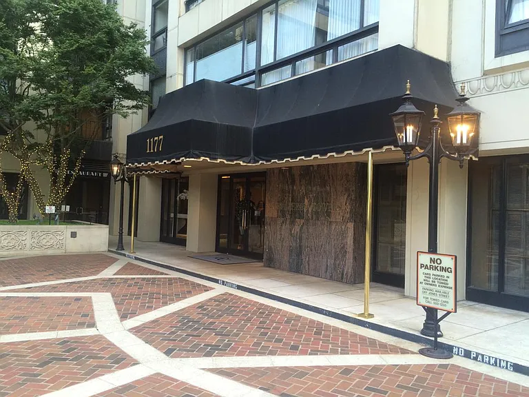 The building entrance.