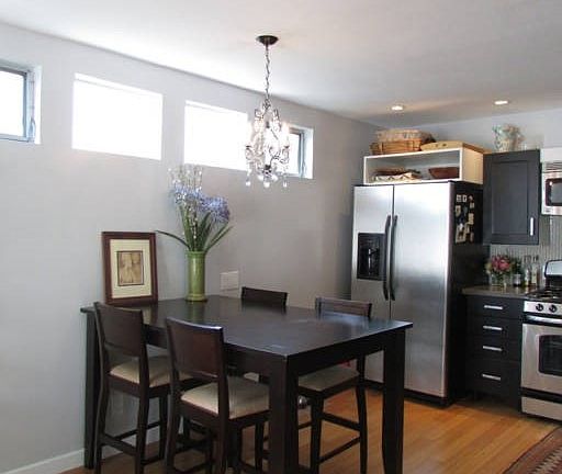 Dining room and kitchen