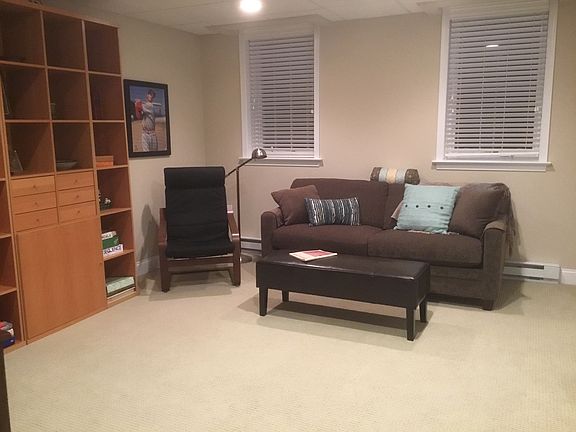Finished basement room