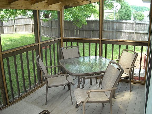 From inside porch
