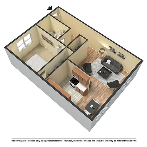 Floor plan 1X1