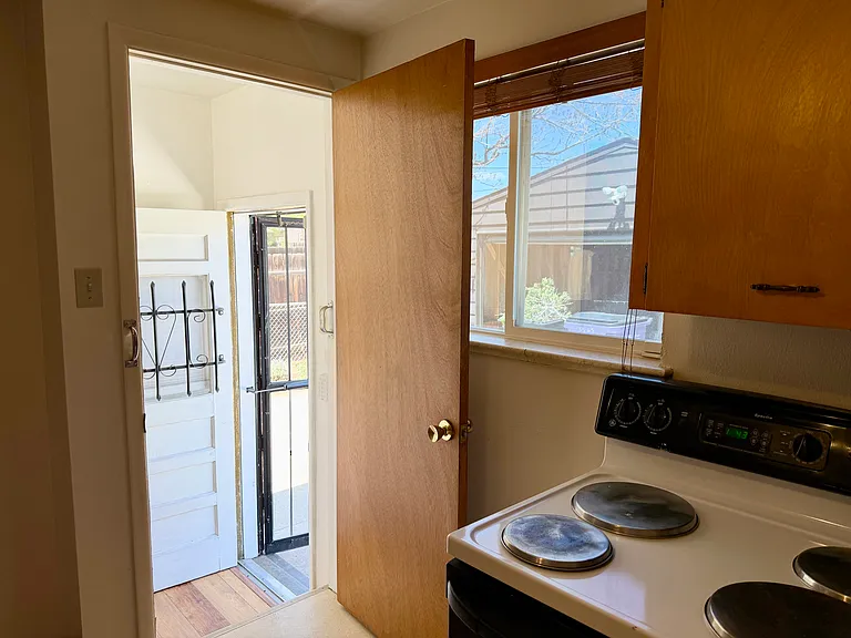 Back door entry to upstairs or basement