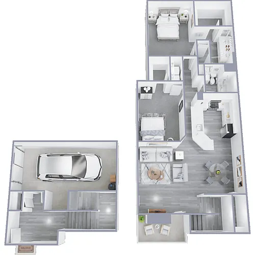 Floor plan Tuscany Flat B Renovated
