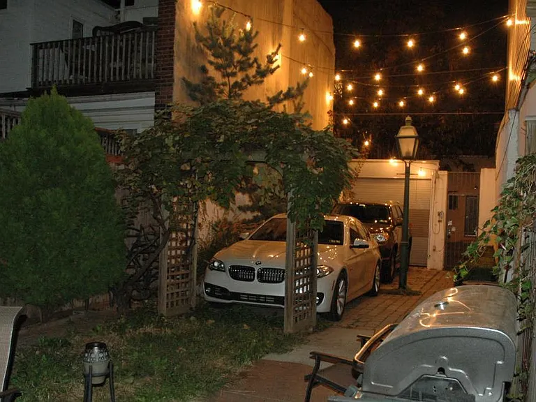 Back courtyard and parking