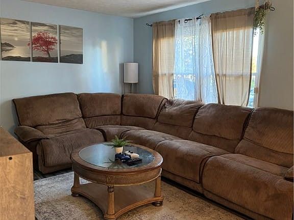 Living room with plenty of natural light