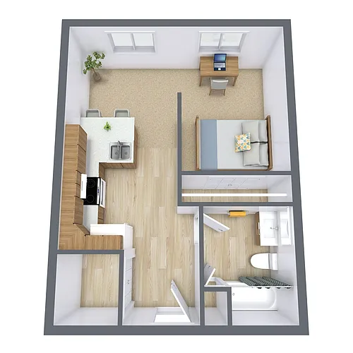 Floor plan Efficiency 01A