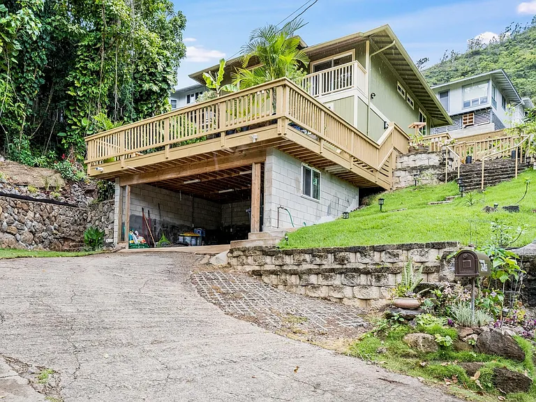 Thoughtfully designed indoor-outdoor living with easy access between the home and expansive deck.