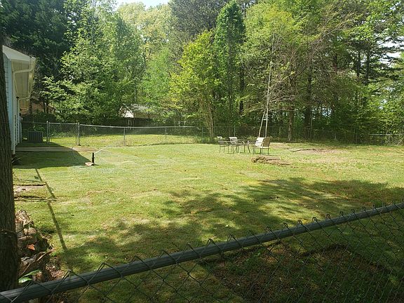 Fenced in backyard