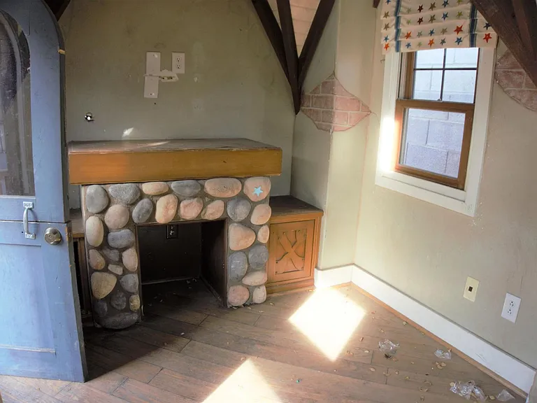 Custom built playhouse inside