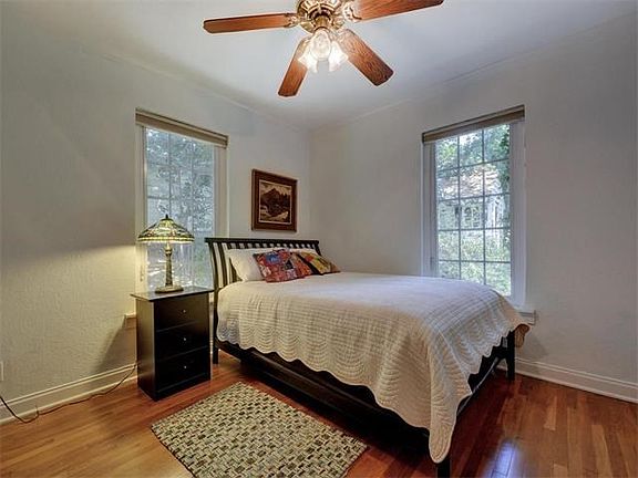 Second bedroom with hardwood floors