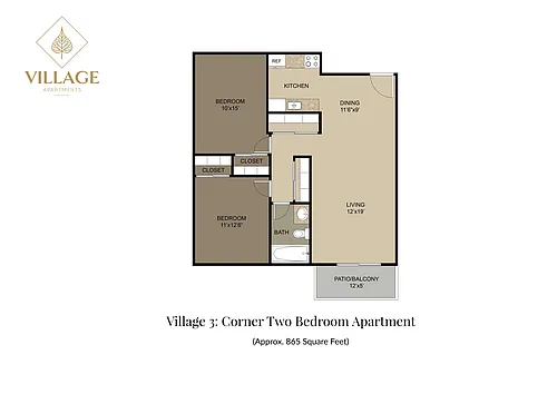 Floor plan Two Bedroom 3-01