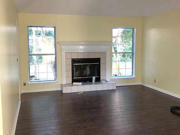 Living room, wood fire place