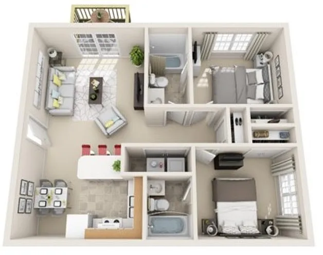 Floor plan Renovated Juniper West Ave
