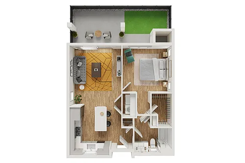 Floor plan 1 Bedroom