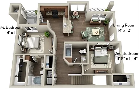 Floor plan B2U